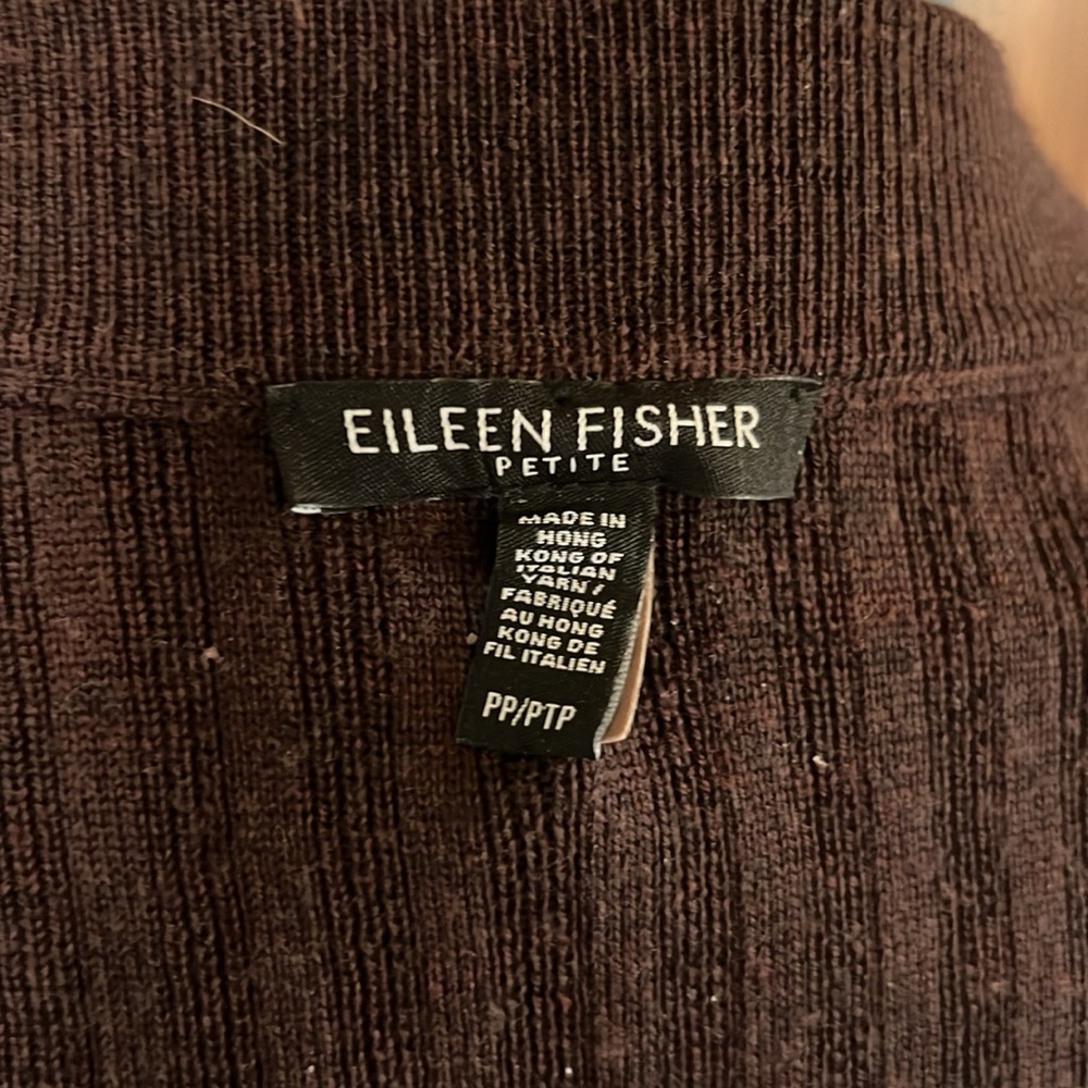 100% Extra Fine Merino Wool Purple Ribbed Sweater - Picture 3 of 4